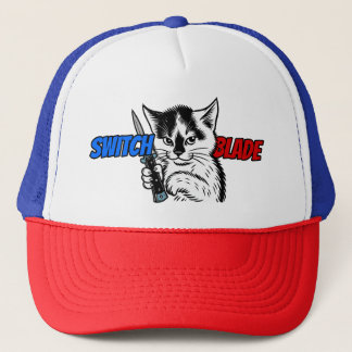 Casquette Switchblade Cat Trucker Hat by Phil Elmore