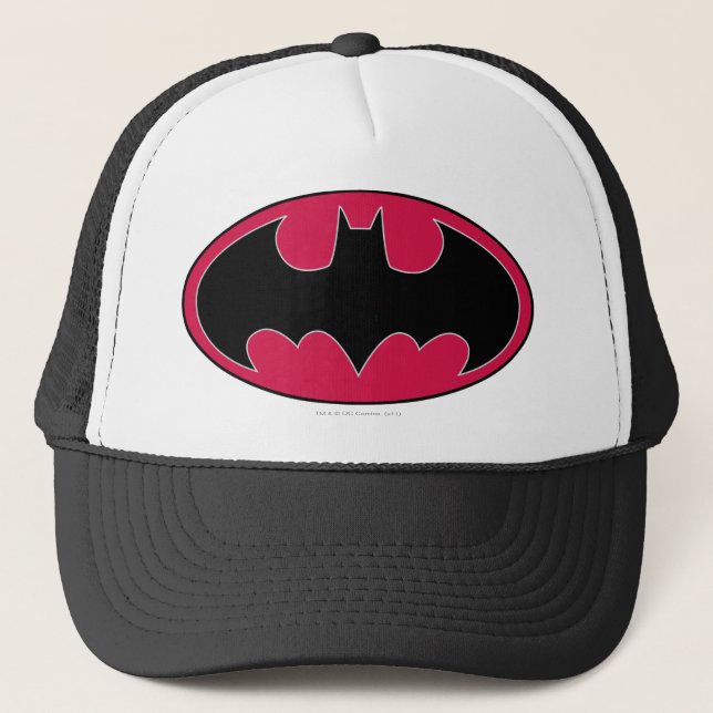 Casquette Symbole Batman | Logo noir rouge (Devant)