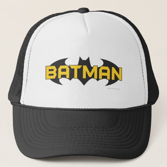 Casquette Symbole Batman | Nom Logo jaune et noir (Devant)