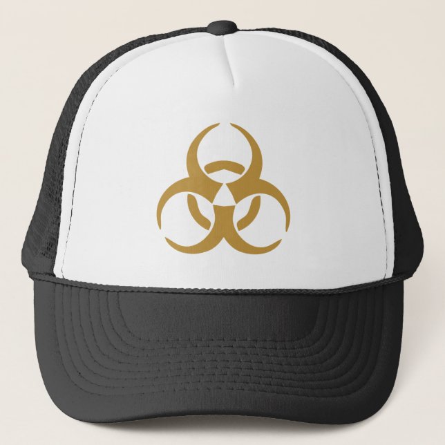 Casquette symbole biodangereux or (Devant)