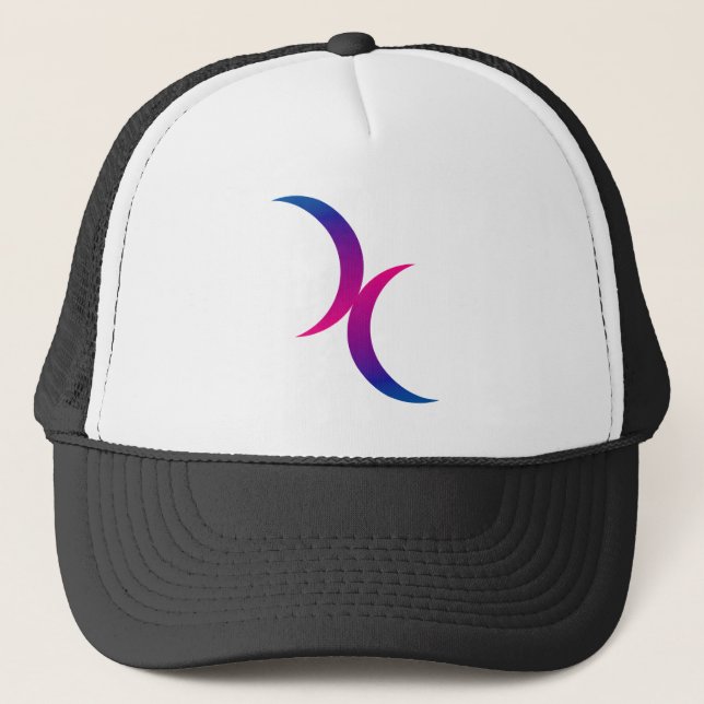 Casquette Symbole bisexuel de fierté de double croissant de (Devant)