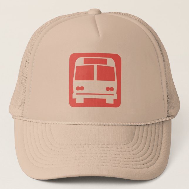 Casquette Symbole de bus - rose tropicale (Devant)