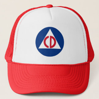 Casquette Symbole de cru de logo de défense civile des