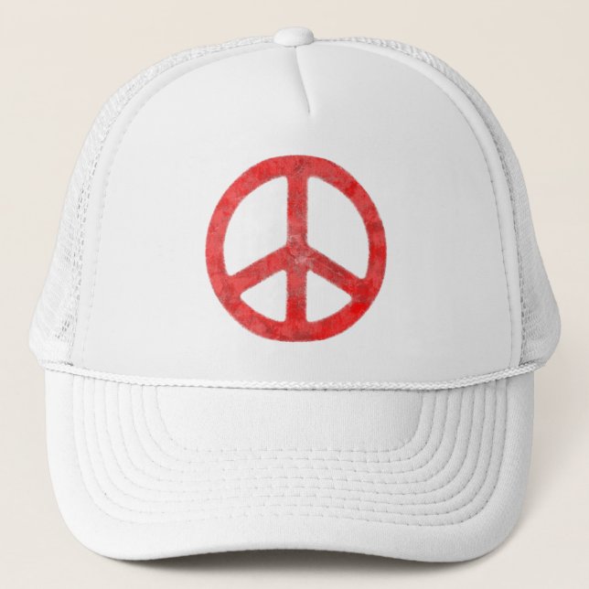 CASQUETTE SYMBOLE DE LA PAIX ROUGE DÉSORMAIS (Devant)