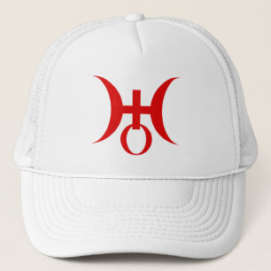 Casquette Symbole de l'Uranus de la planète (rouge)