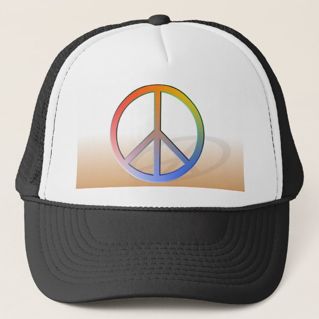 Casquette Symbole de paix arc-en-ciel (Devant)