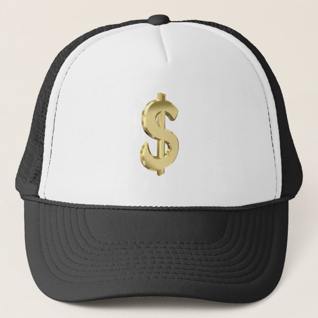 Casquette Symbole dollar d'or (Devant)