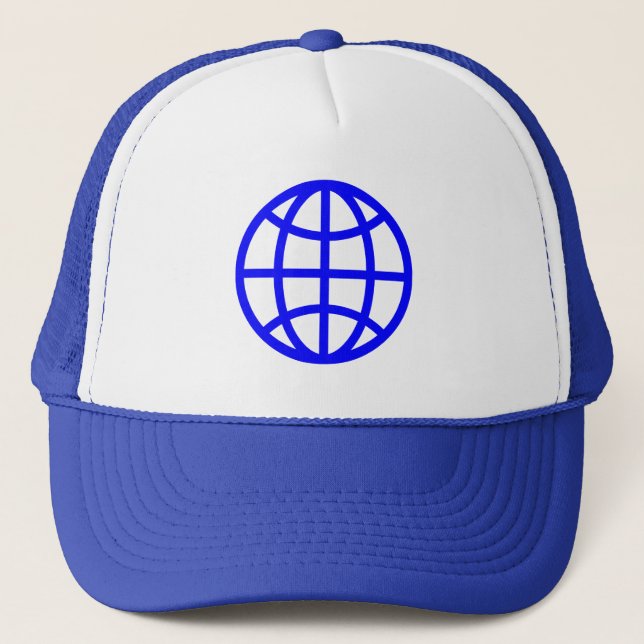 Casquette Symbole du monde - Bleu (Devant)