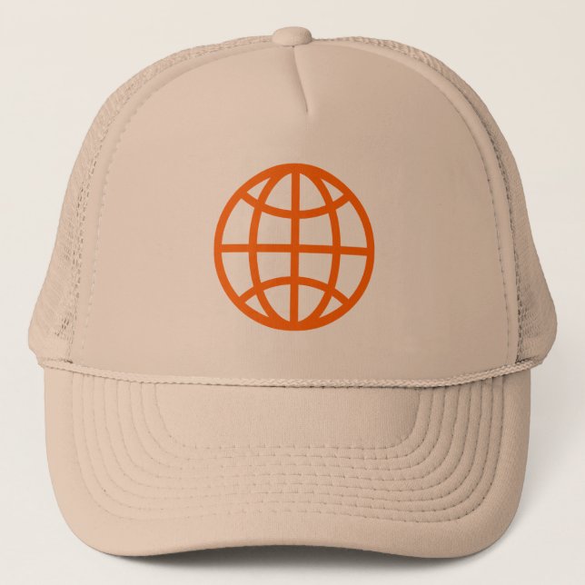 Casquette Symbole du monde - Orange (Devant)