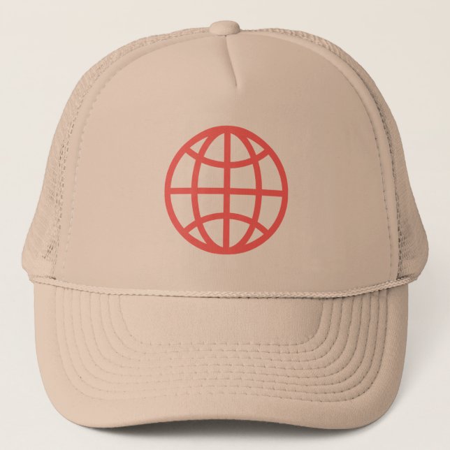 Casquette Symbole du monde - rose tropicale (Devant)