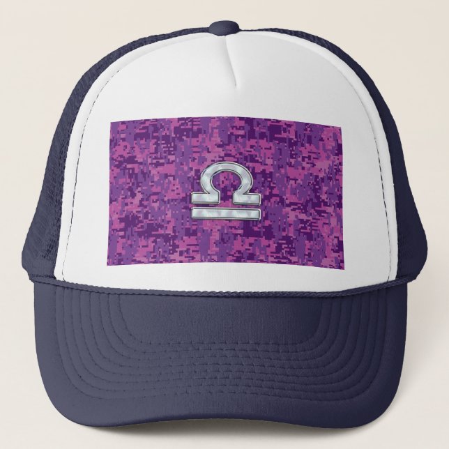 Casquette Symbole Zodiaque de la Libra moderne sur Camo numé (Devant)