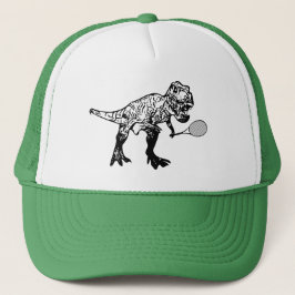 Casquette T-Rex Dinosaur avec Racquet de Tennis