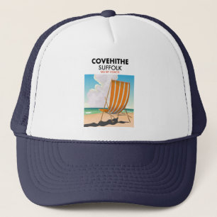 Casquette T-Shirt affiche de voyage de la plage de Covehithe
