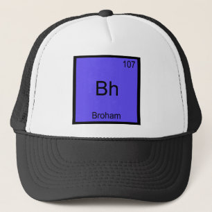 Casquette T-shirt Bh - Symbole de l'élément chimique drôle d