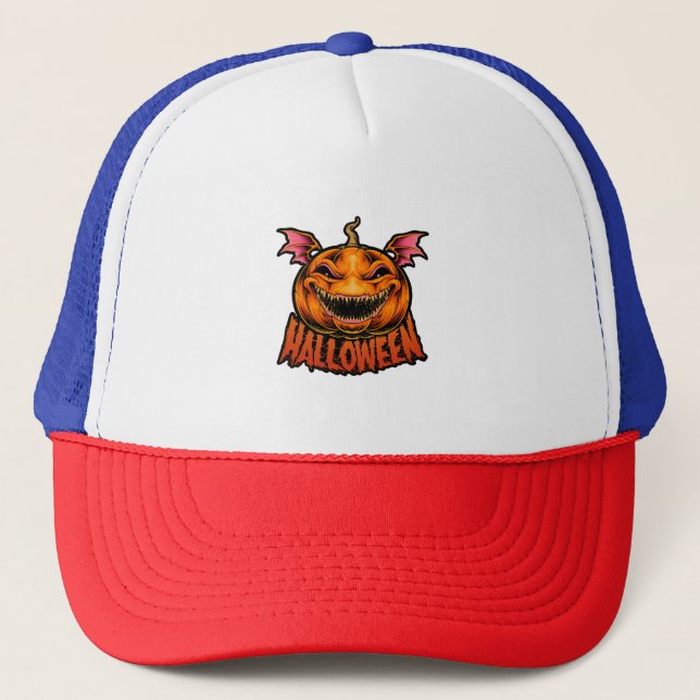 Casquette T-shirt citrouille halloween halloween halloween (Devant)