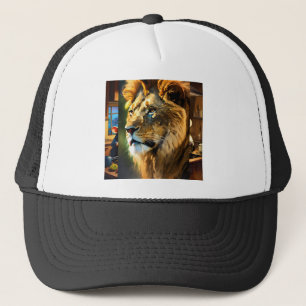 Casquette T-Shirt Dessin de Lion Majestueux An sauvage des