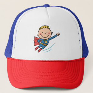Casquette T-shirt enfant volant Superhero de dessin animé