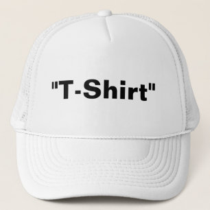 Casquette "T-shirt" un mot minimalisme design