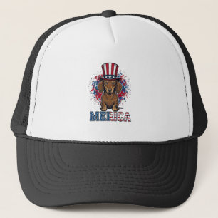 Casquette T-shirt vintage pour chien teckel patriotique Meri