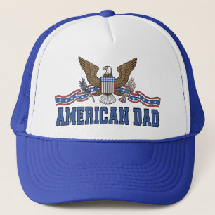 Casquette T-shirts américain de bannière d'Eagle de papa