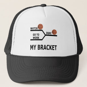 Casquette T-shirts drôle de parenthèse de basket-ball de