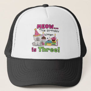 Casquette T-shirts et cadeaux d'anniversaire de la 3e Kitten
