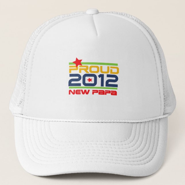 Casquette T-shirts et cadeaux Proud New Papa 2012 (Devant)