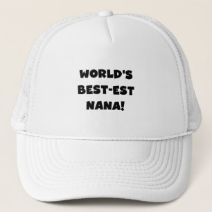 Casquette T-shirts noir et blanc du Meilleur-est Nana du