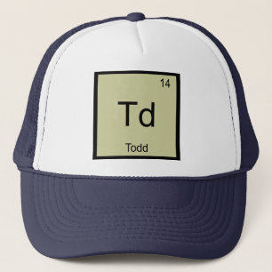 Casquette Table périodique de l'élément de chimie de nom Tod
