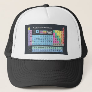 Casquette Tableau des éléments périodique