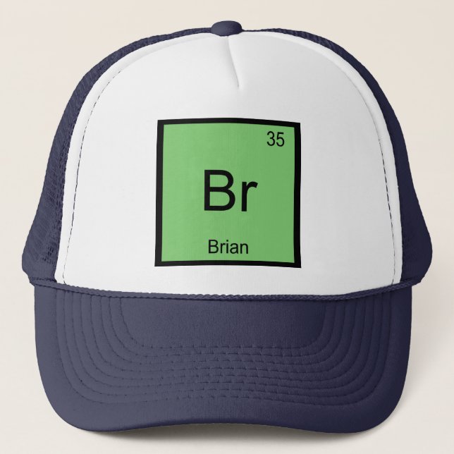 Casquette Tableau périodique de l'élément de chimie de Brian (Devant)