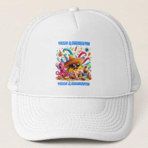 Casquette tacos Sombrero et lunettes de soleil et margaritas