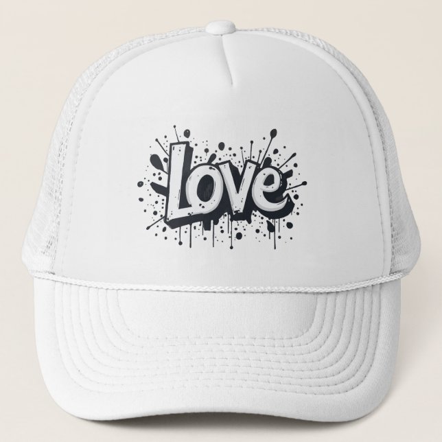 Casquette Tag d'amour monochrome (Devant)