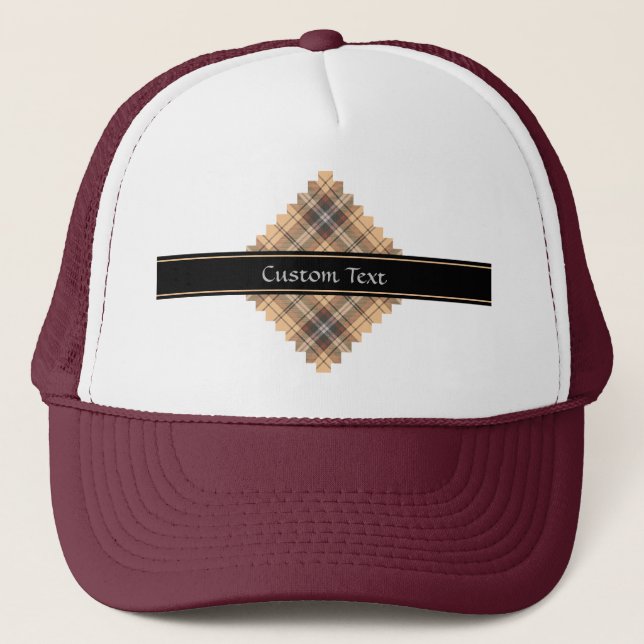 Casquette Tartan beige et Brown (Devant)
