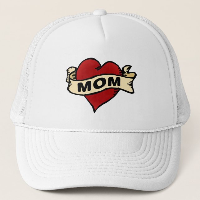 Casquette Tatouage de coeur de maman (Devant)
