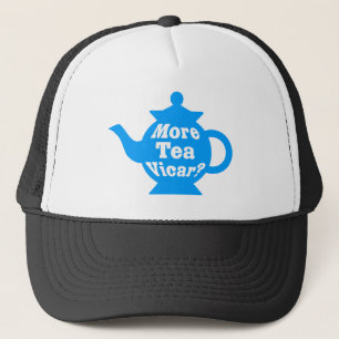 Casquette Teapot - Plus de thé Vicar ? - Bleu moyen et blanc