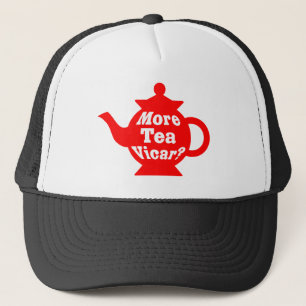 Casquette Teapot - Plus de thé Vicar ? - Rouge et blanc