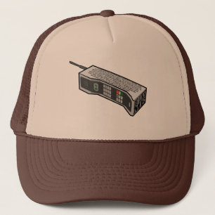 Casquette Téléphone portable des années 80 avec texte