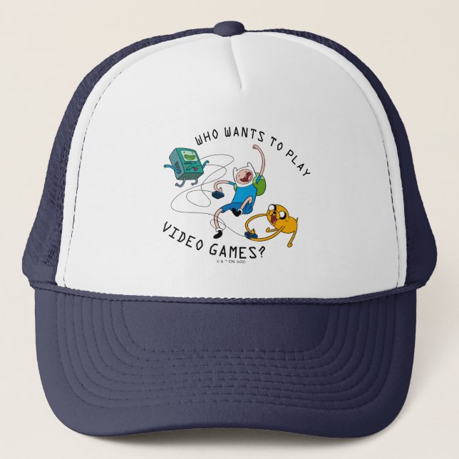 Casquette Temps d'aventure | Finn & Jake Jouer avec BMO (Devant)