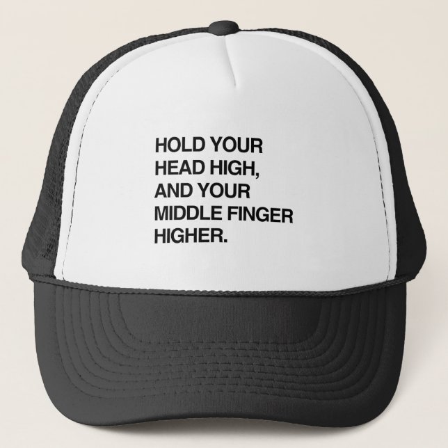 CASQUETTE TENEZ VOTRE HAUT ET VOTRE MOYEN DOIGT PRINCIPAL (Devant)