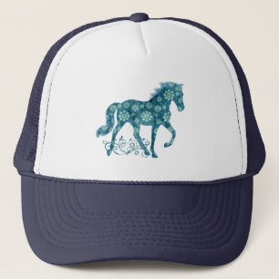 Casquette Tennessee Promenade Cheval Grunge Turquoise Floral