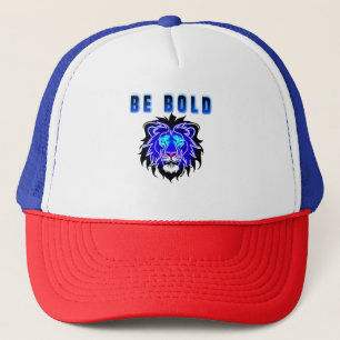 Casquette Tête de lion bleu néon lumineux