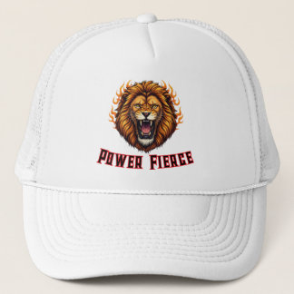Casquette Tête de Lion Rugissant Mascotte de Feu