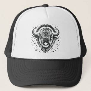 Casquette Tête d'un grand bison à cornes