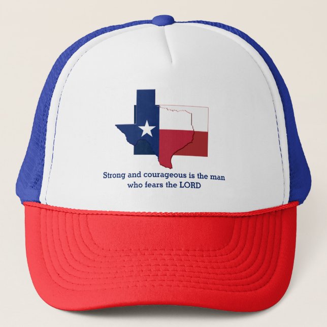 Casquette TEXAS Drapeau Écriture chrétienne Personnalisé (Devant)