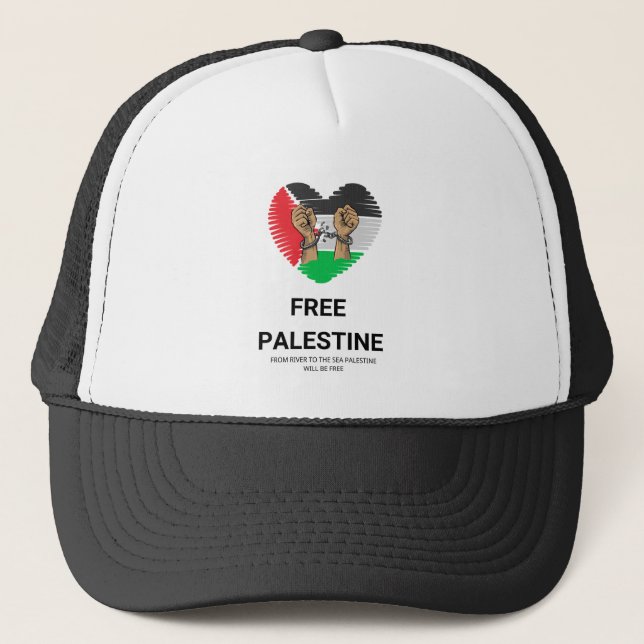 Casquette Texte de Palestine libre (Devant)