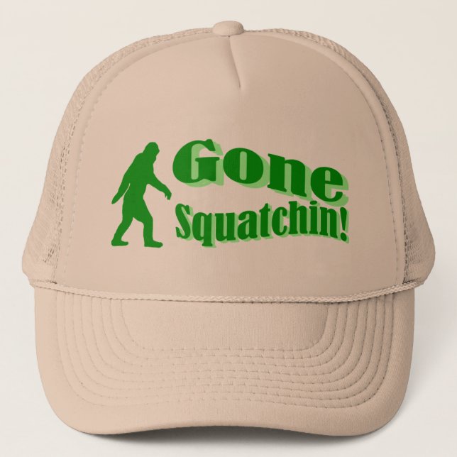 Casquette Texte de slogan de squatchin allé par vert (Devant)