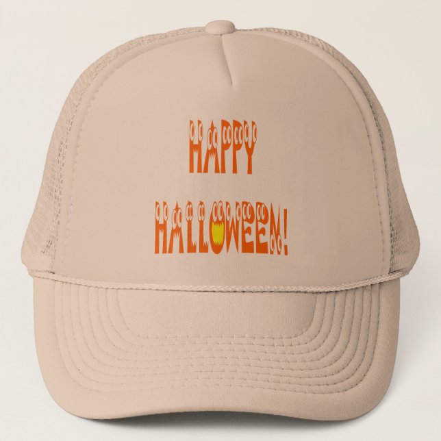 Casquette Texte de squash d'Halloween (Devant)