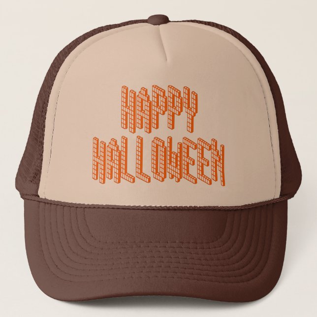 Casquette Texte du blox d'Halloween (Devant)