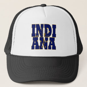 Casquette Texte du drapeau de l'état de l'Indiana